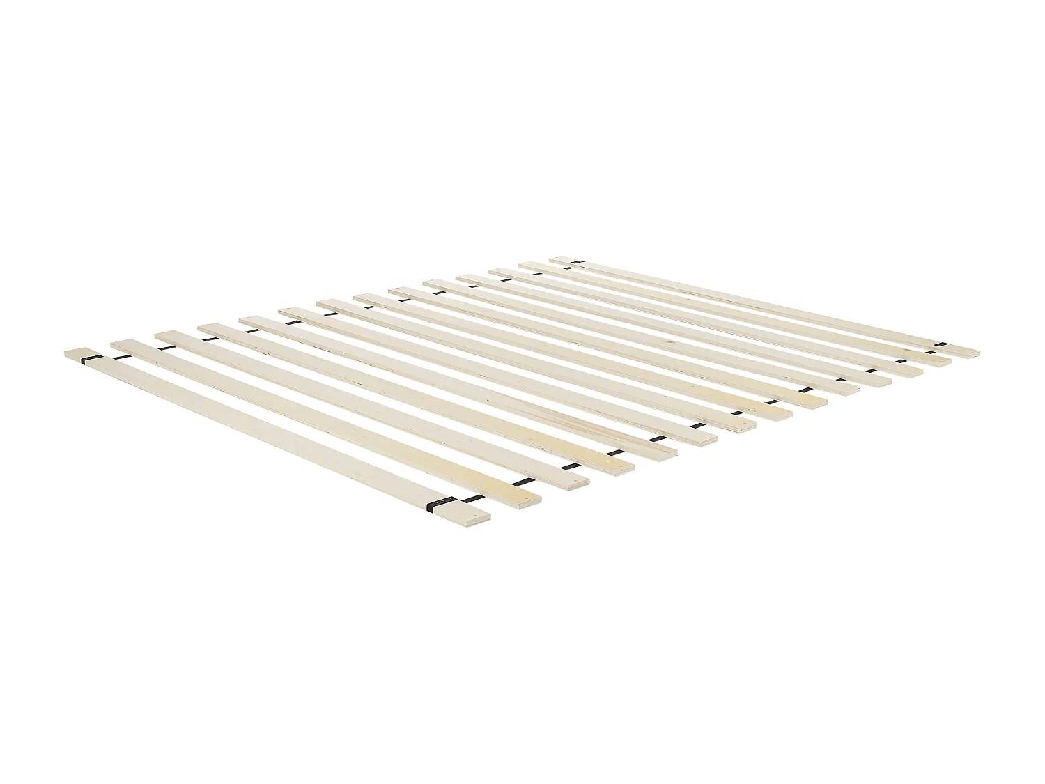 Lit avec sommier Lin synthétique LESTRE 160 x 200 cm Blanc cassé