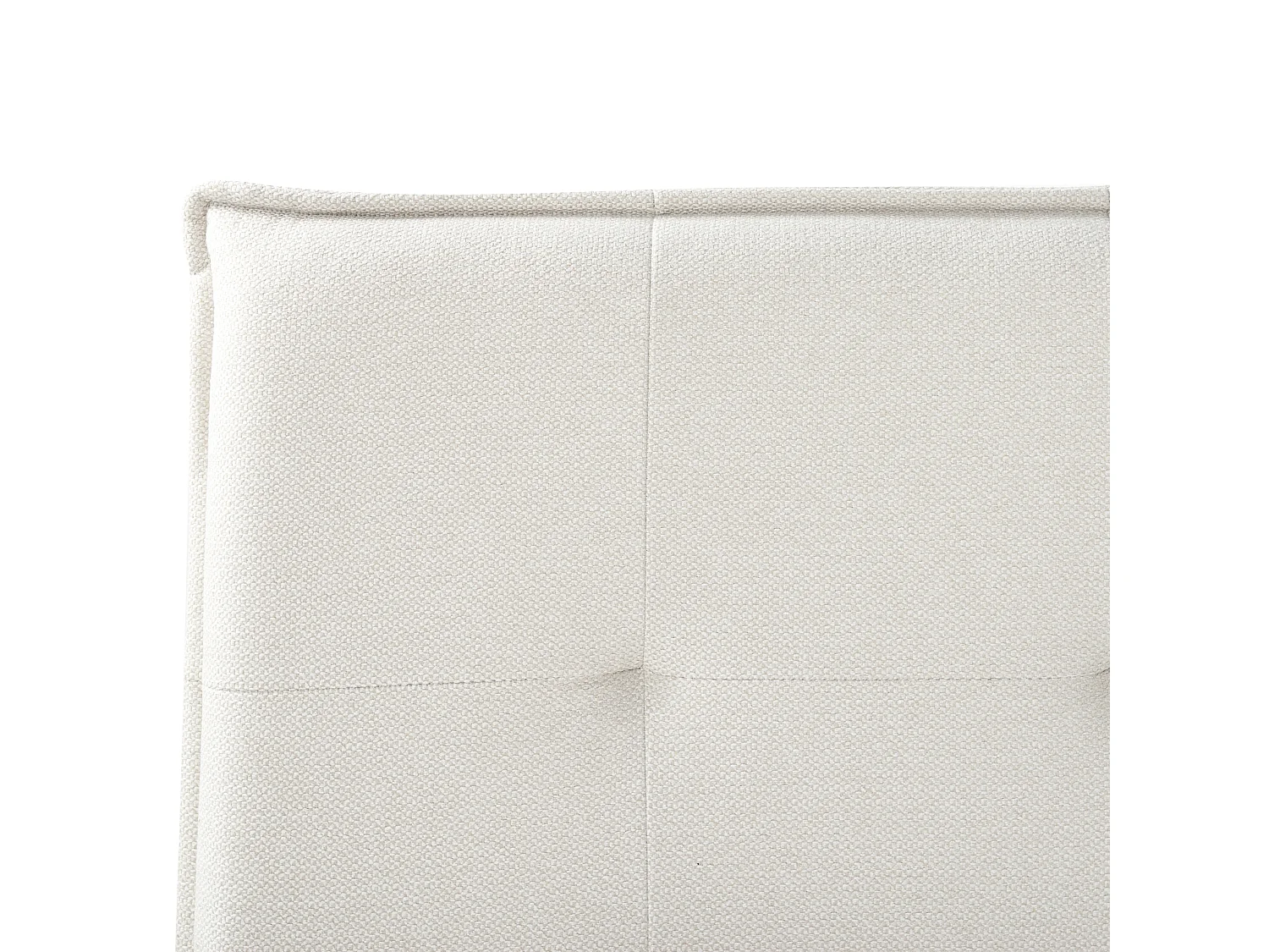 Lit avec sommier Lin synthétique LESTRE 160 x 200 cm Blanc cassé