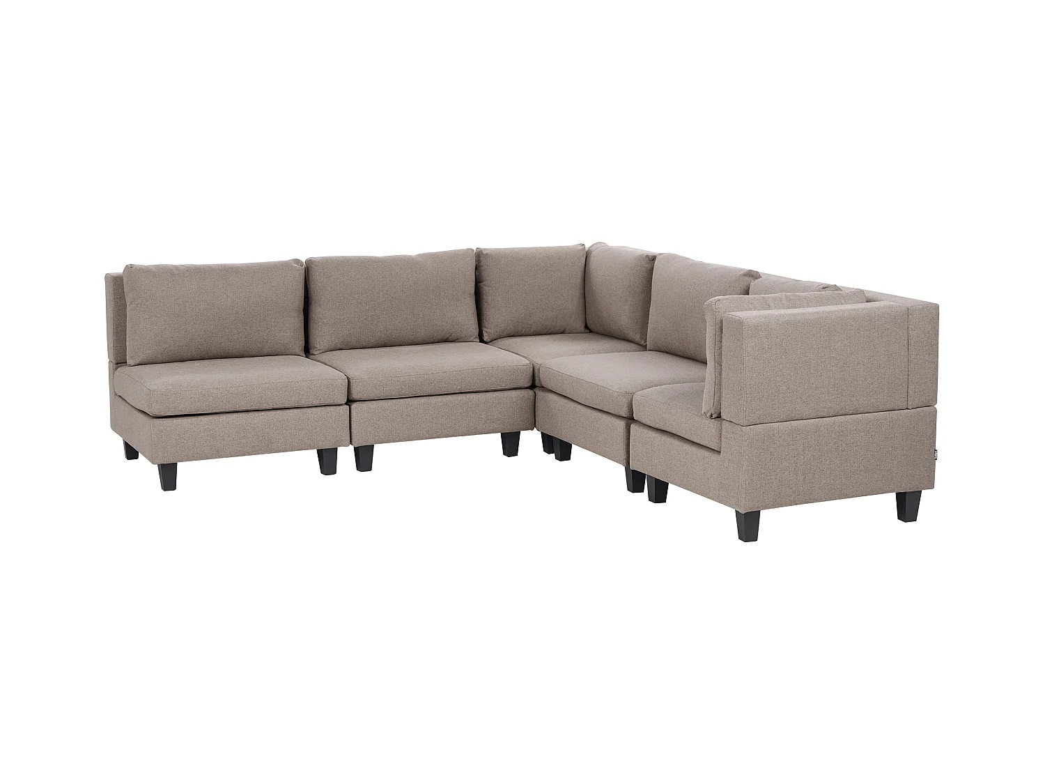 Modul Ecksofa UNSTAD Stoff Braun 5-Sitzer linksseitig