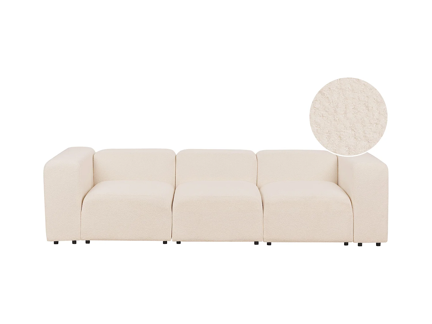 Canapé modulable 3 places FALSTERBO Bouclé Beige clair
