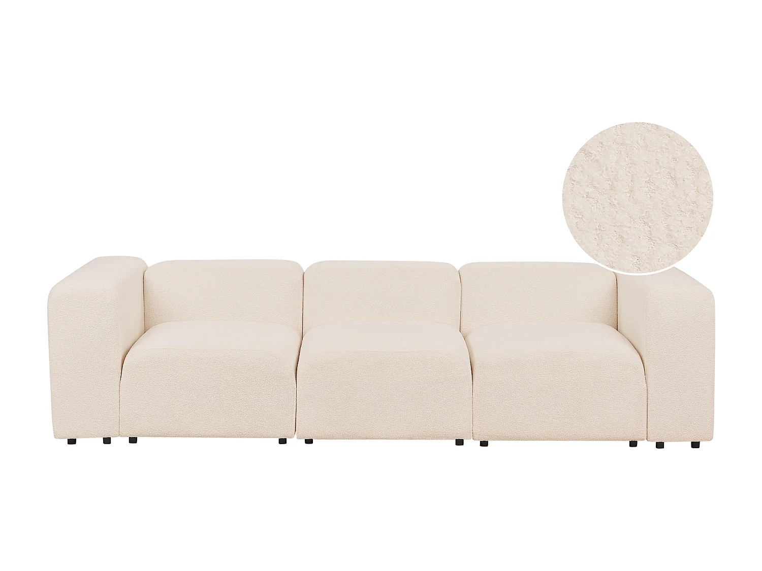 Canapé modulable 3 places FALSTERBO Bouclé Beige clair