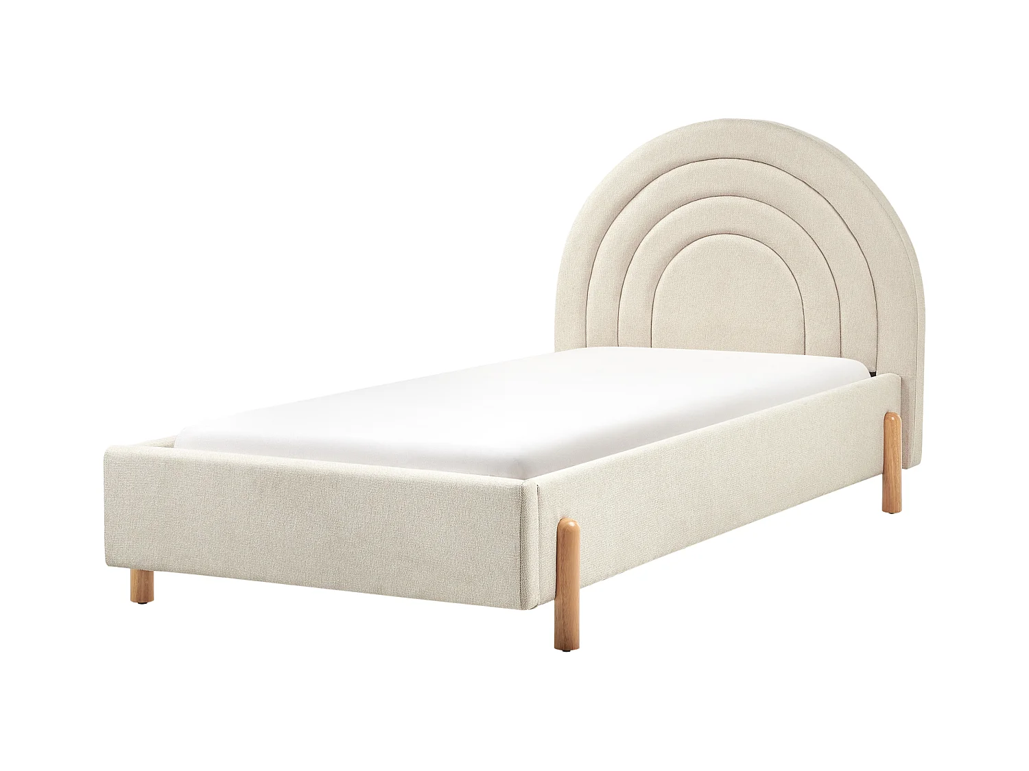 Łóżko 90 x 200 cm beżowe ANET