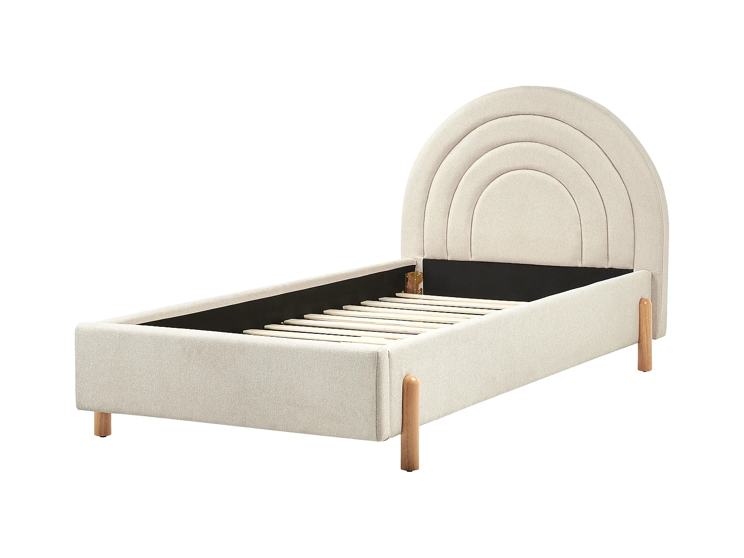 Łóżko 90 x 200 cm beżowe ANET