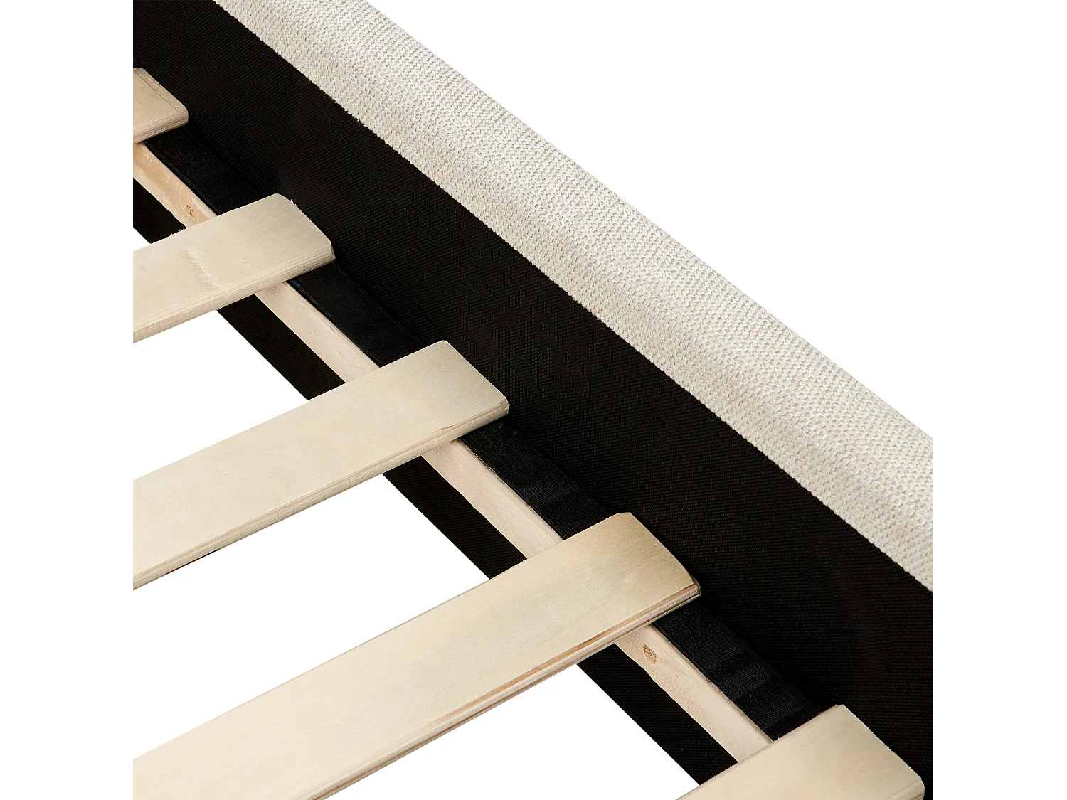 Bed stof beige 90 x 200 cm ANET