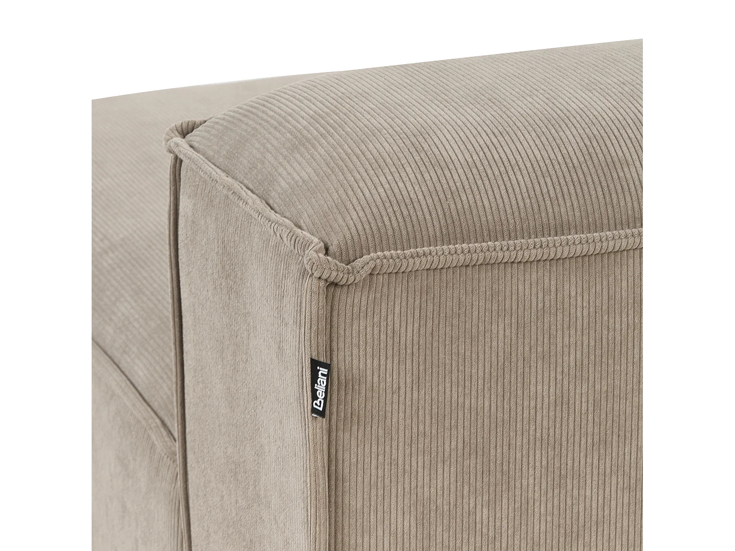 Module fauteuil ARDAL Velours côtelé Marron clair