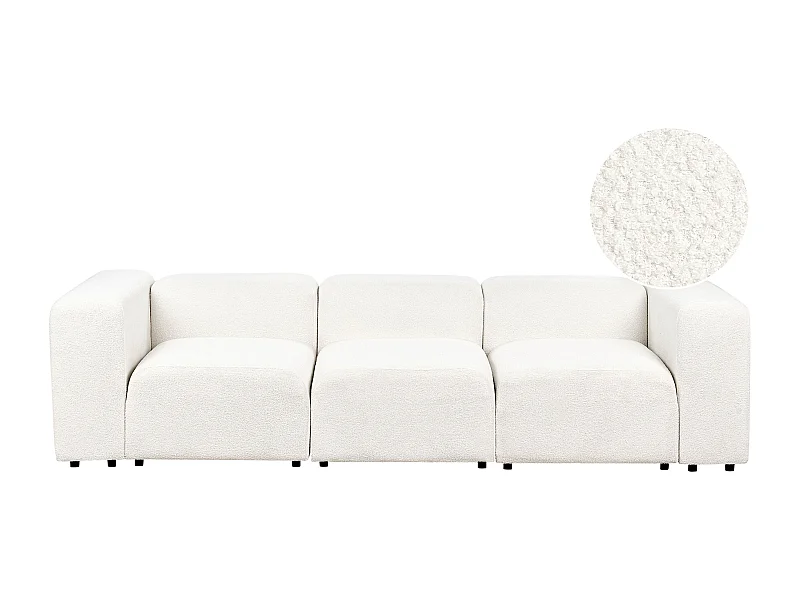 Sofa modułowa FALSTERBO Boucle Biały dla 3 osób