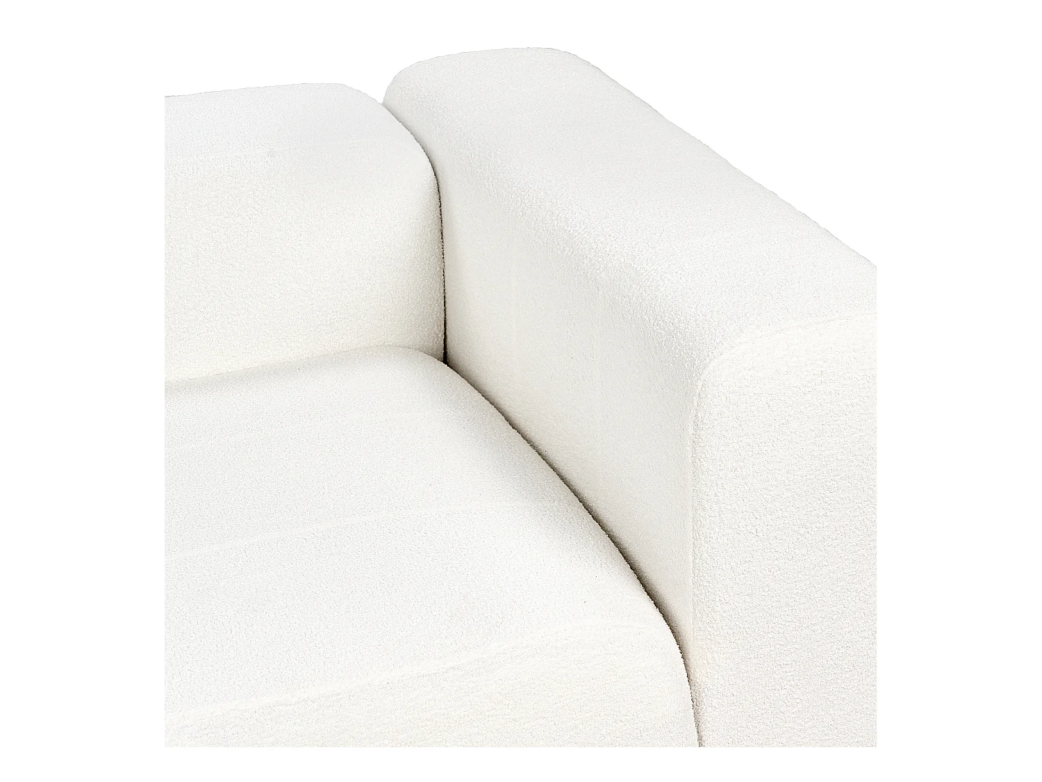 Canapé modulable 3 places FALSTERBO Bouclé Blanc