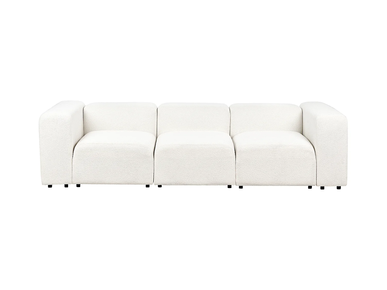 Modulsofa FALSTERBO Bouclé Weiss 3-Sitzer