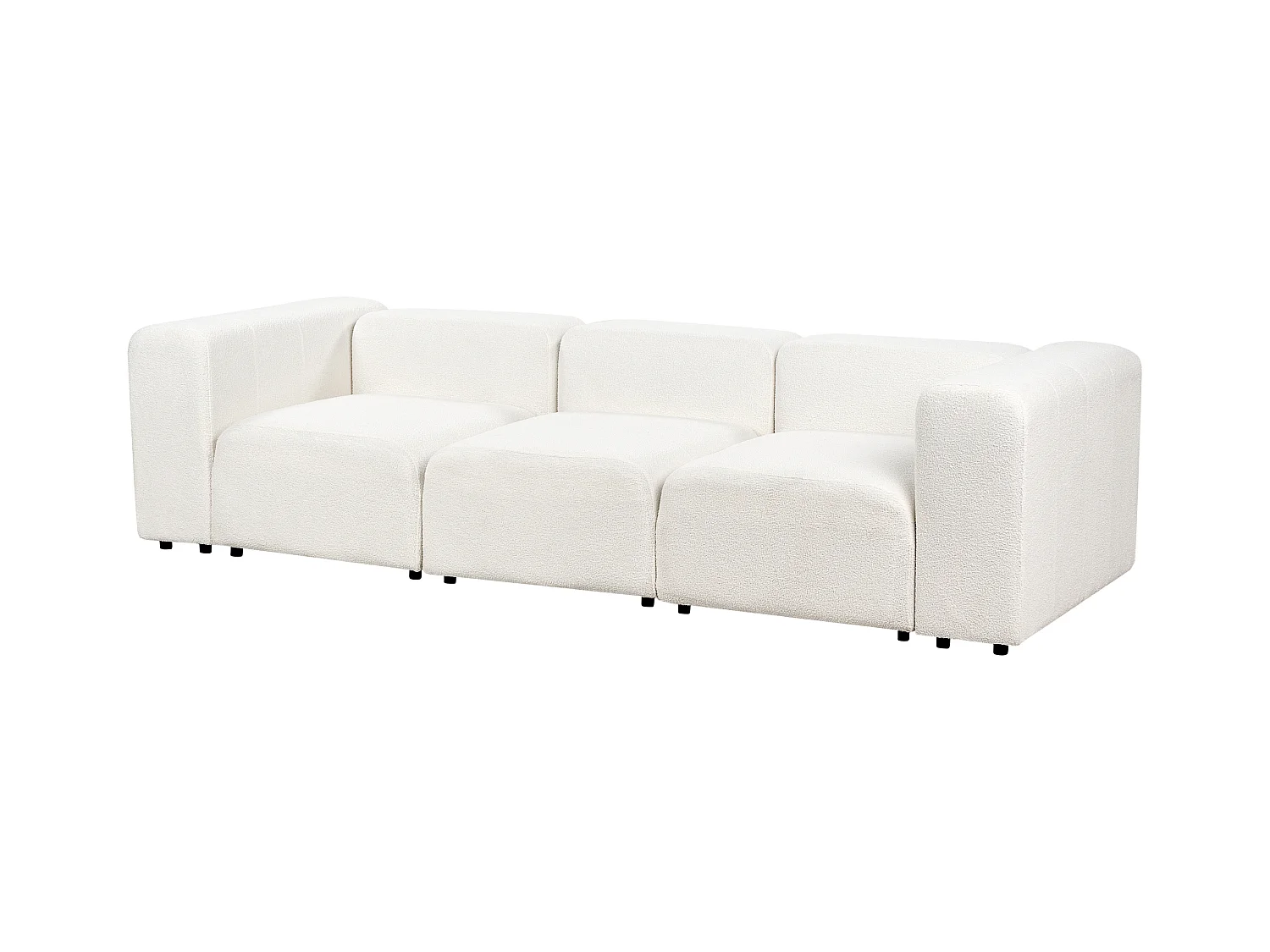 Modulsofa FALSTERBO Bouclé Weiss 3-Sitzer