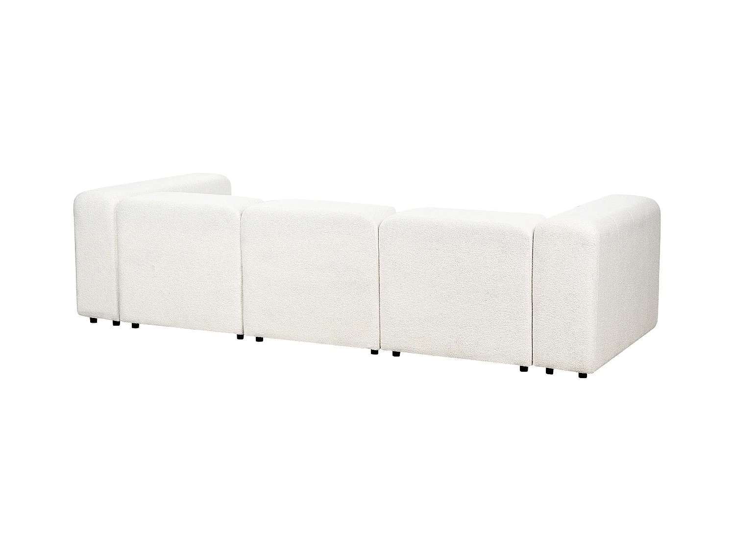 Modulsofa FALSTERBO Bouclé Weiss 3-Sitzer
