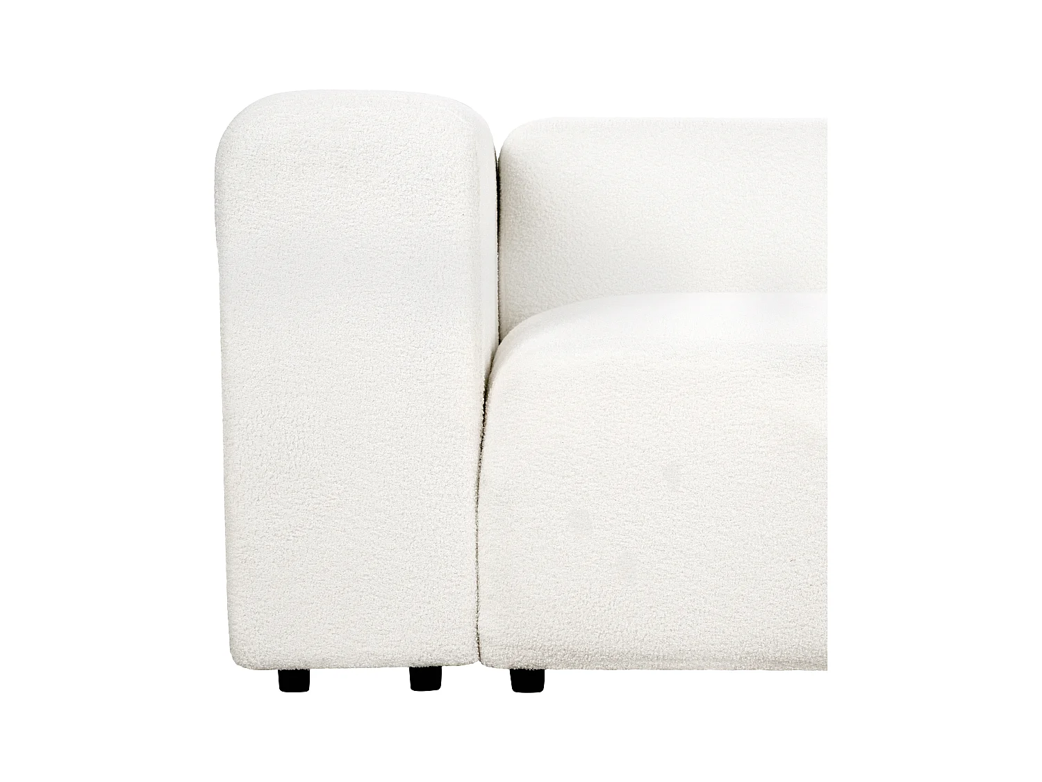 Modulsofa FALSTERBO Bouclé Weiss 3-Sitzer