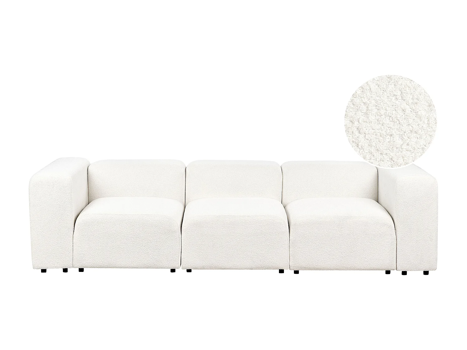 Canapé modulable 3 places FALSTERBO Bouclé Blanc