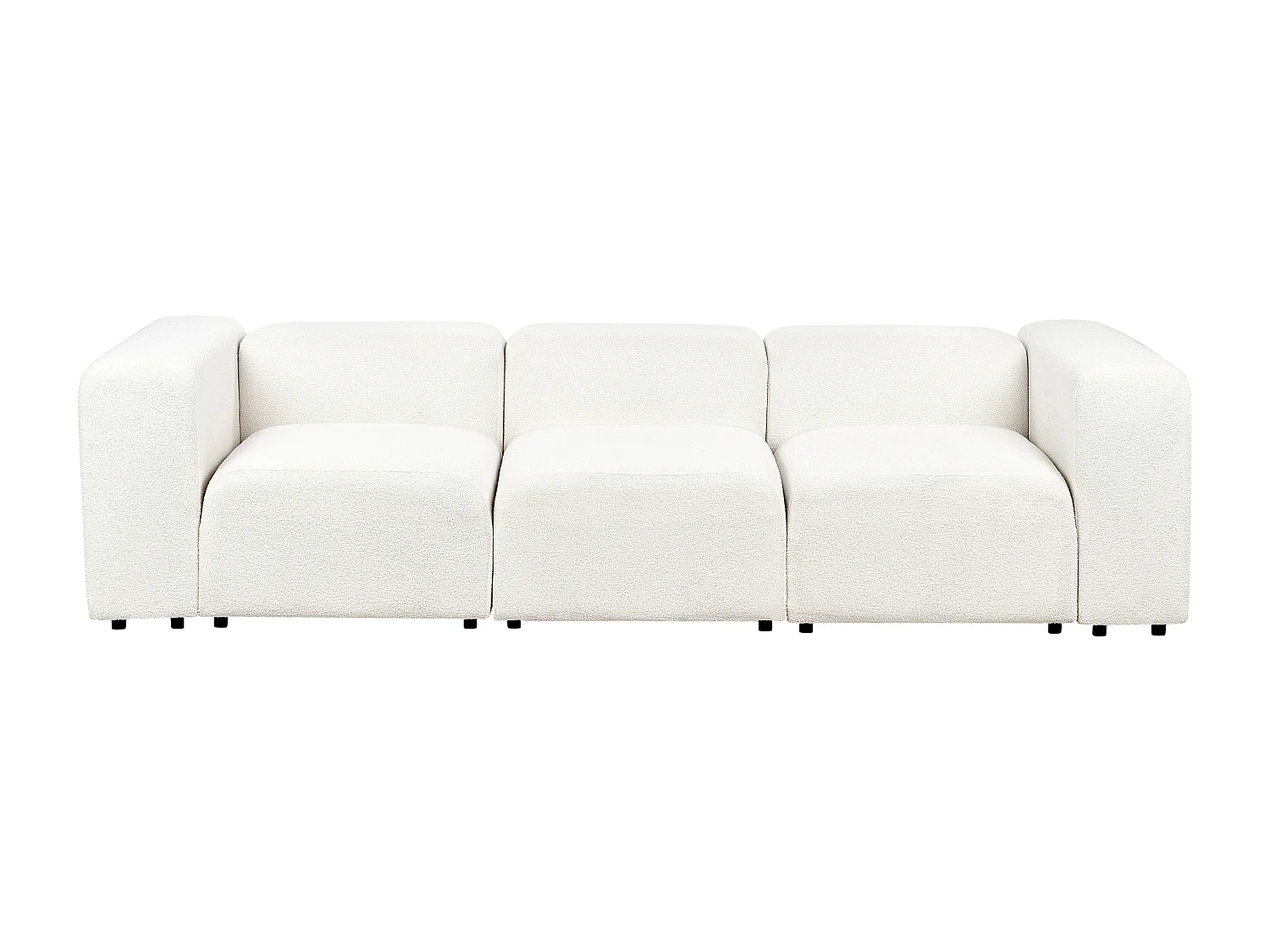 Canapé modulable 3 places FALSTERBO Bouclé Blanc
