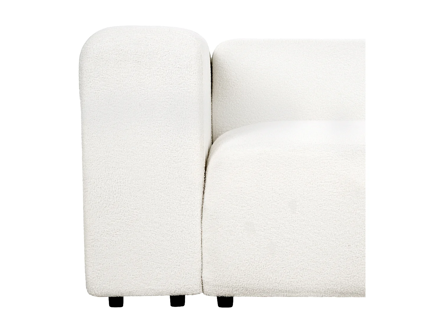 Canapé modulable 3 places FALSTERBO Bouclé Blanc