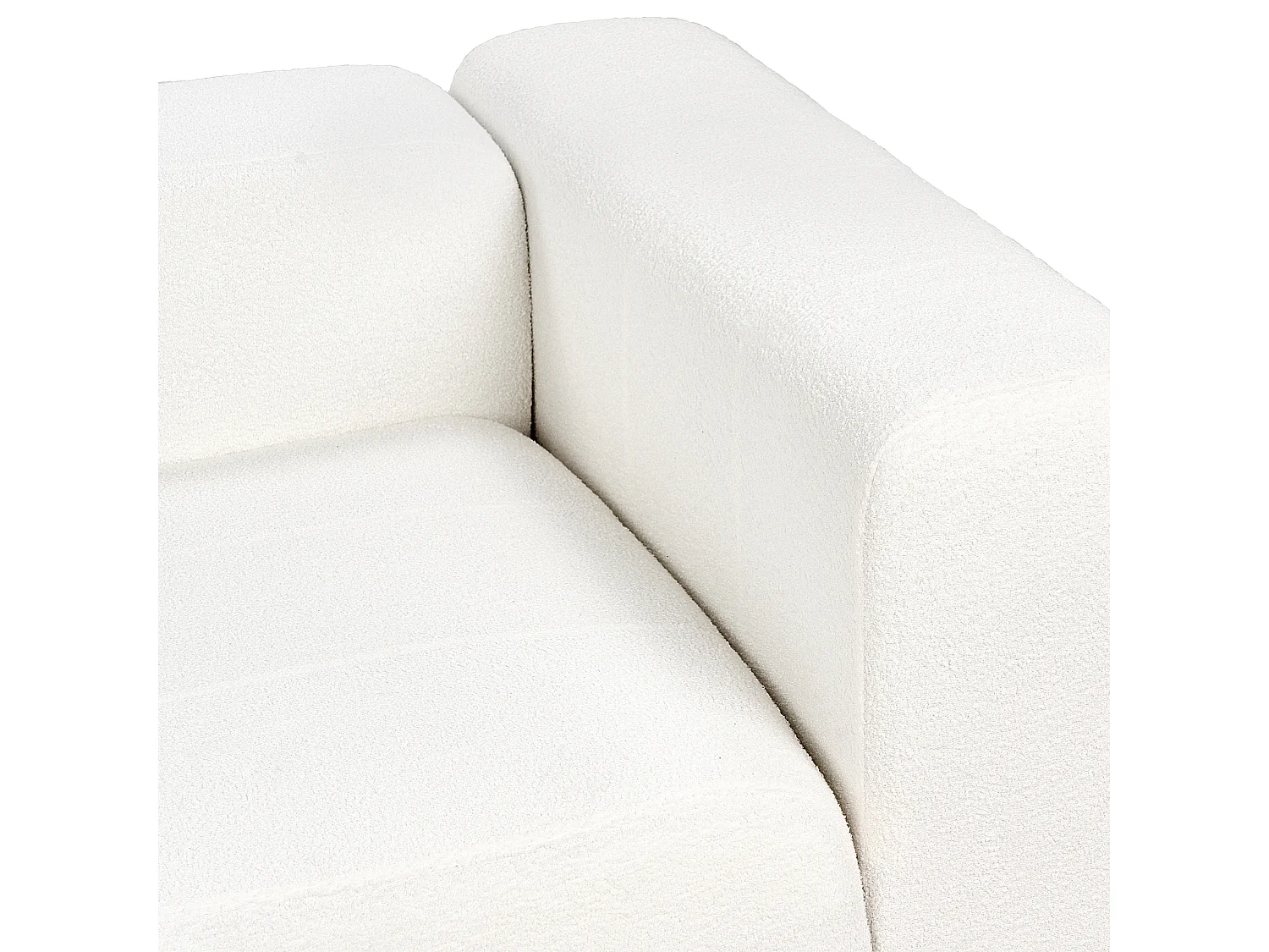 Canapé modulable 3 places FALSTERBO Bouclé Blanc