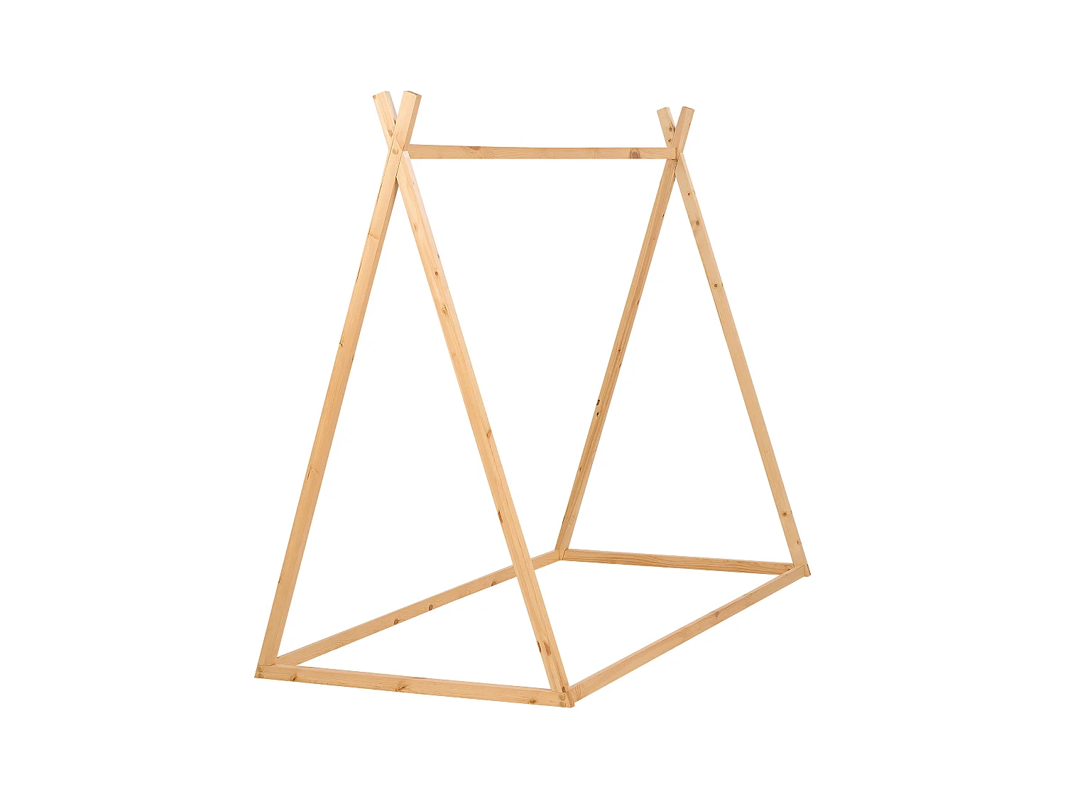 Lit d'enfant Tipi Bois de pin SAURAT 90 x 200 cm Marron clair