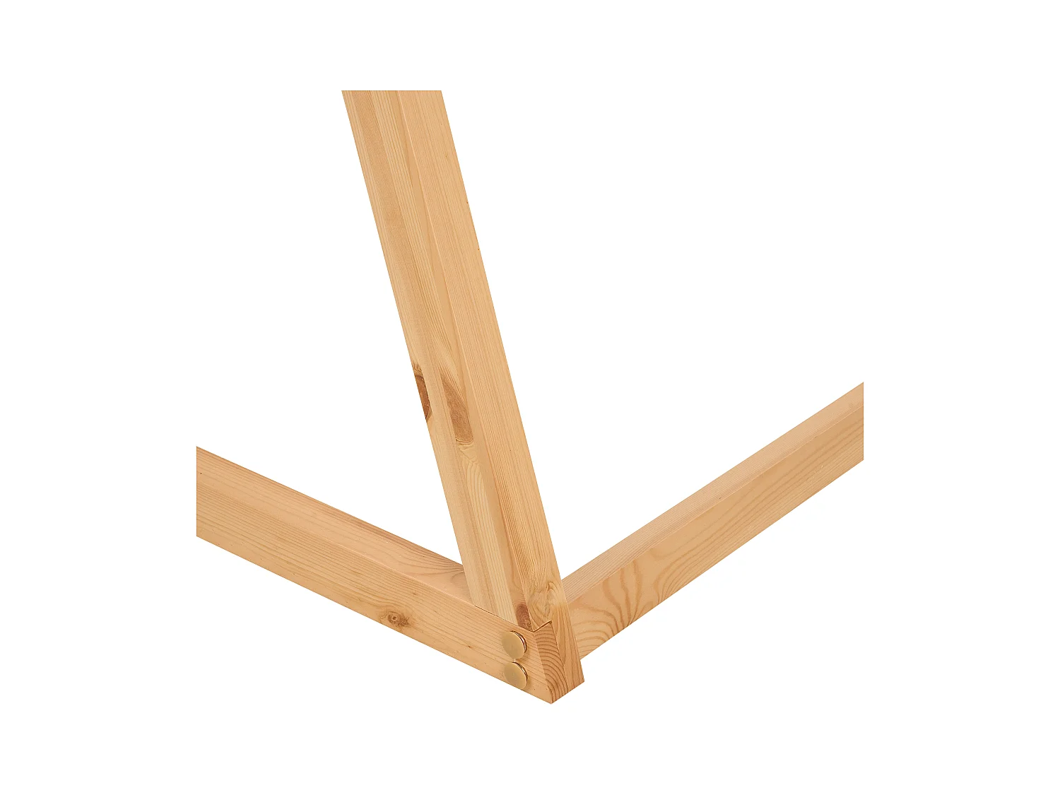 Kinderbett aus Kiefernholz heller Holzfarbton 90 x 200 cm Zeltform modern Saurat