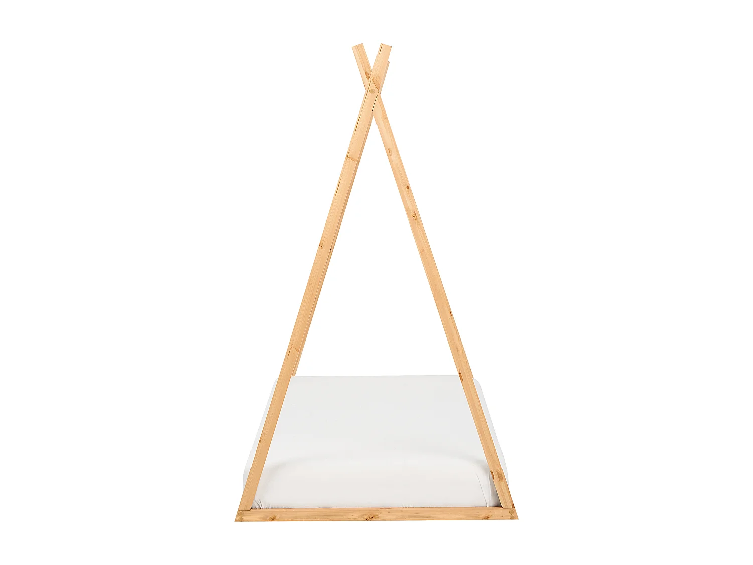 Lit d'enfant Tipi Bois de pin SAURAT 90 x 200 cm Marron clair