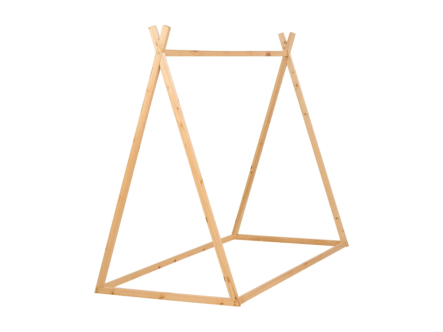 Lit d'enfant Tipi Bois de pin SAURAT 90 x 200 cm Marron clair