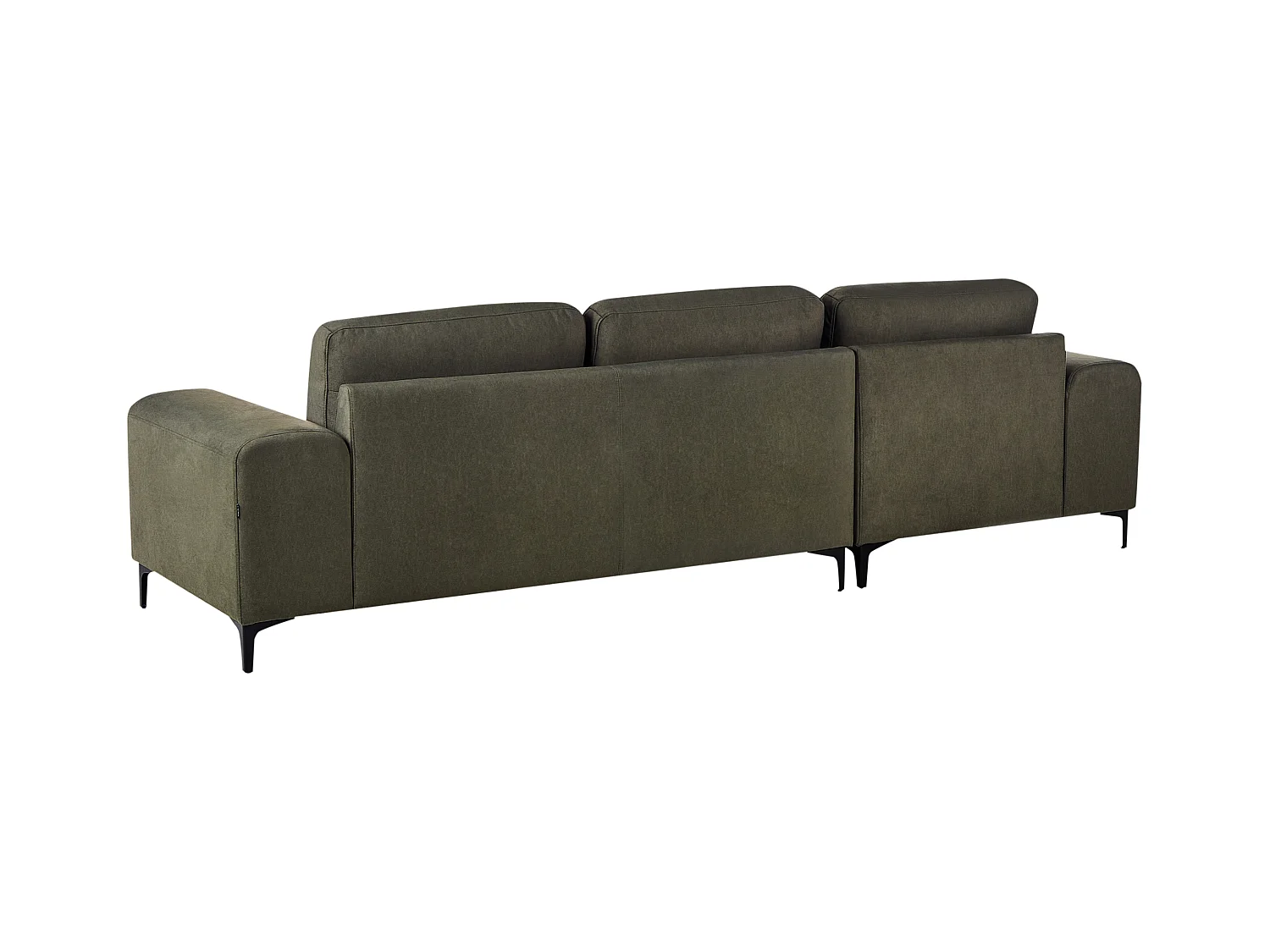 Canapé d'Angle Droit Moderne Pieds en Métal Forme de L Velours Vert Foncé Kiruna