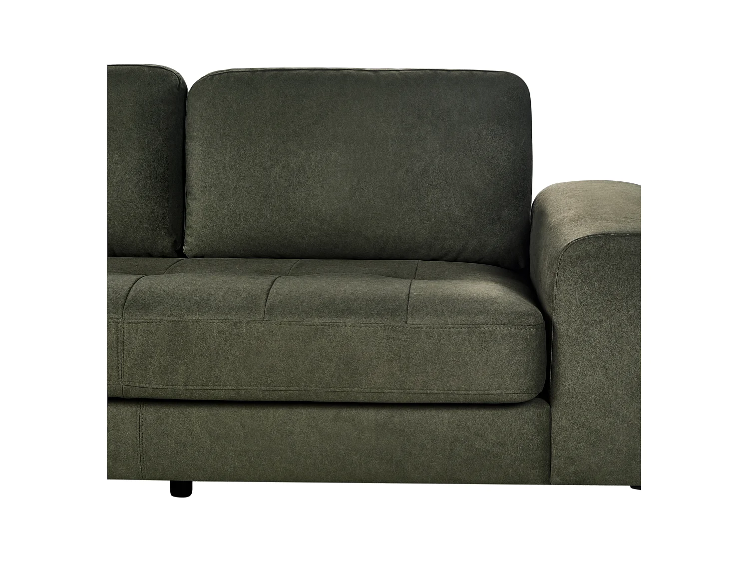 Canapé d'Angle Droit Moderne Pieds en Métal Forme de L Velours Vert Foncé Kiruna