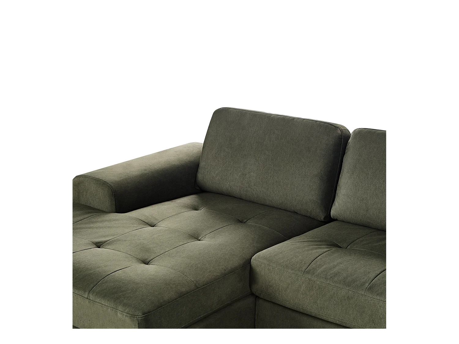 Canapé d'Angle Droit Moderne Pieds en Métal Forme de L Velours Vert Foncé Kiruna