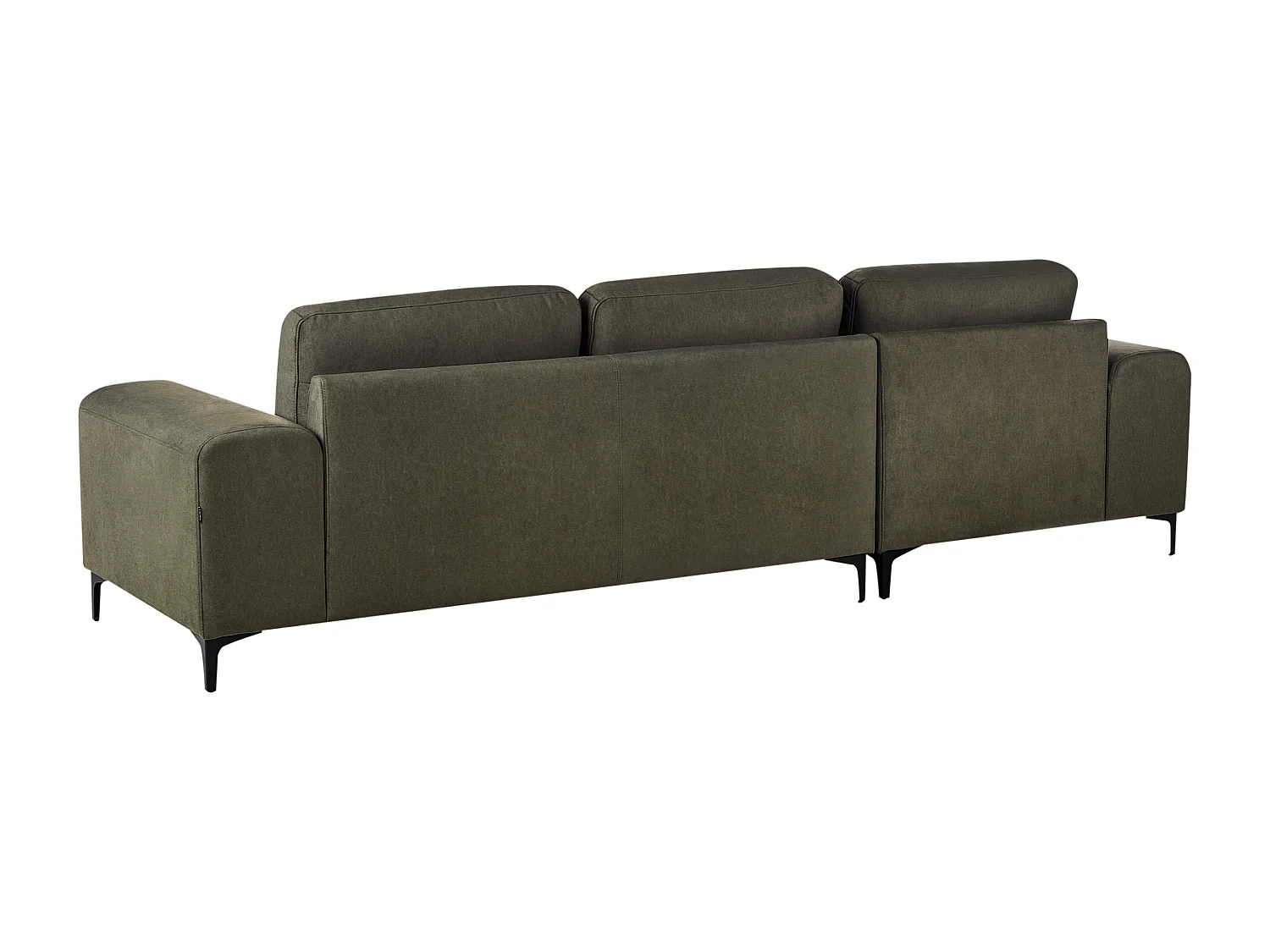 Canapé d'Angle Droit Moderne Pieds en Métal Forme de L Velours Vert Foncé Kiruna