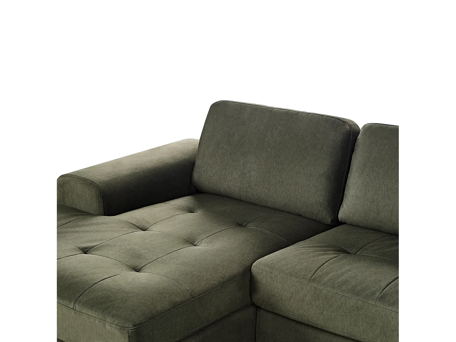 Canapé d'Angle Droit Moderne Pieds en Métal Forme de L Velours Vert Foncé Kiruna