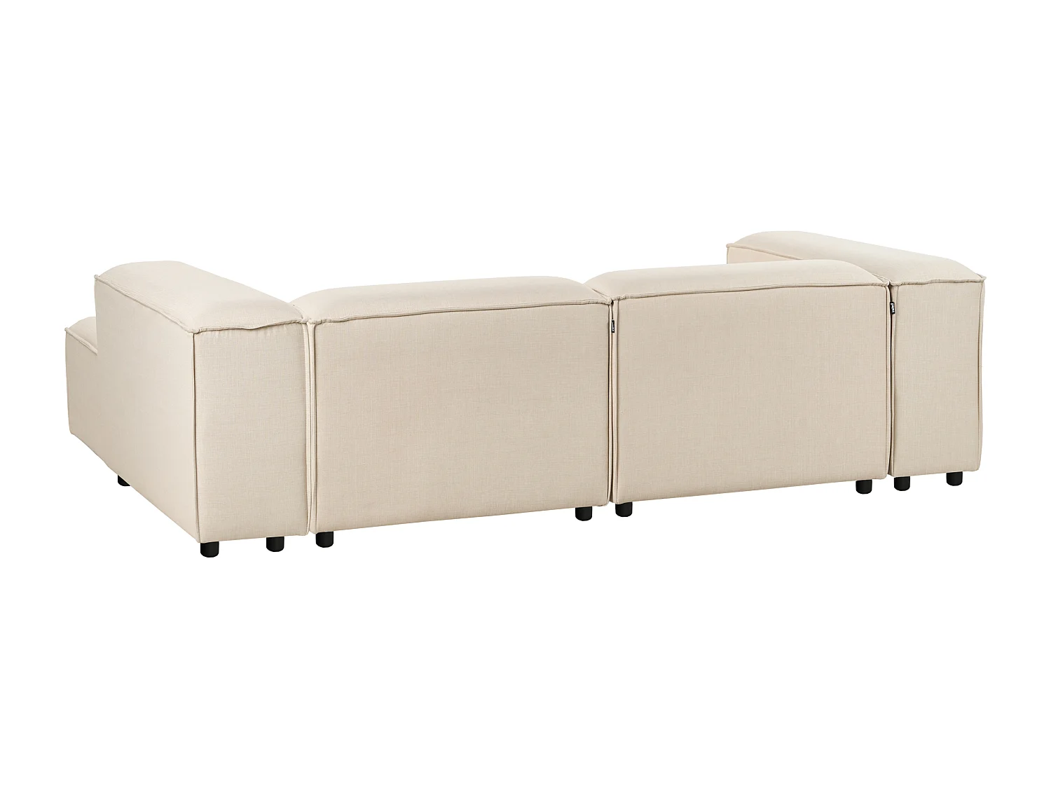 Canapé d'angle modulable ARDAL Tissu Beige 3 places Côté gauche