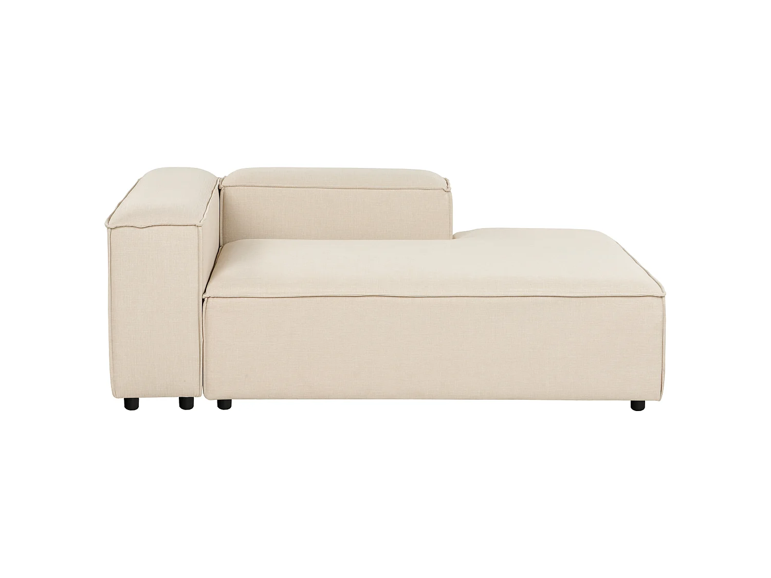 Modular Corner Sofa 3 Seater ARDAL Left Hand Beige Fabric with Ottoman