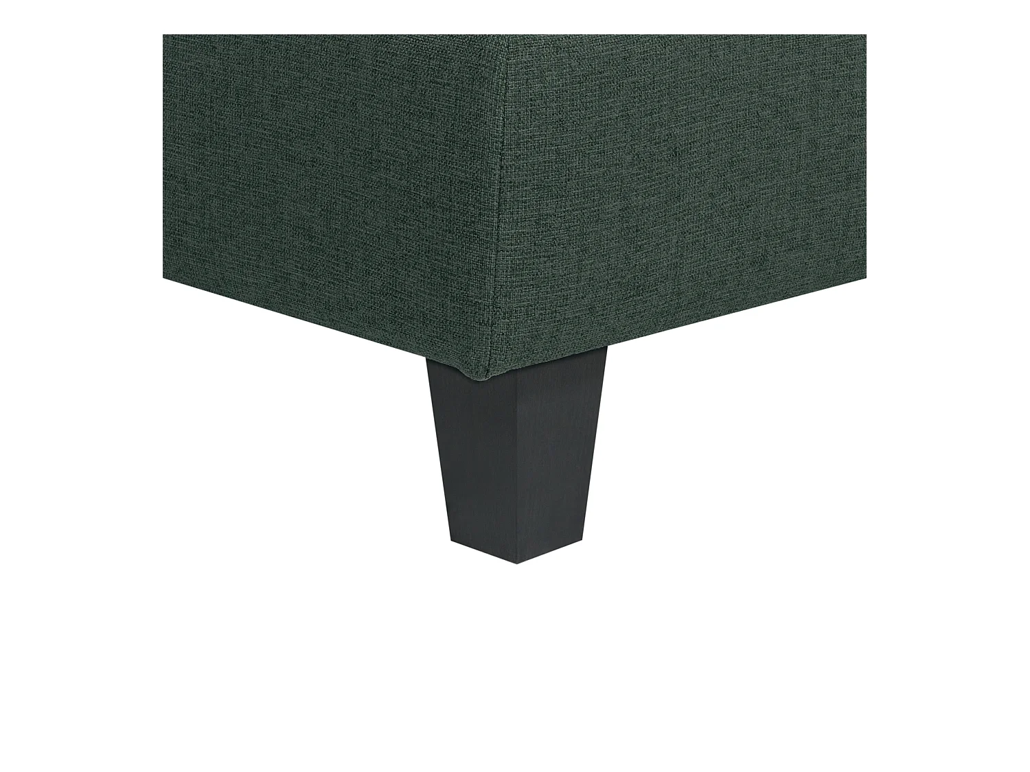 Canapé d'Angle Moderne Modulaire 4 Places Côté droite Pieds Noirs et Tissu Rembourré Vert Foncé Unstad