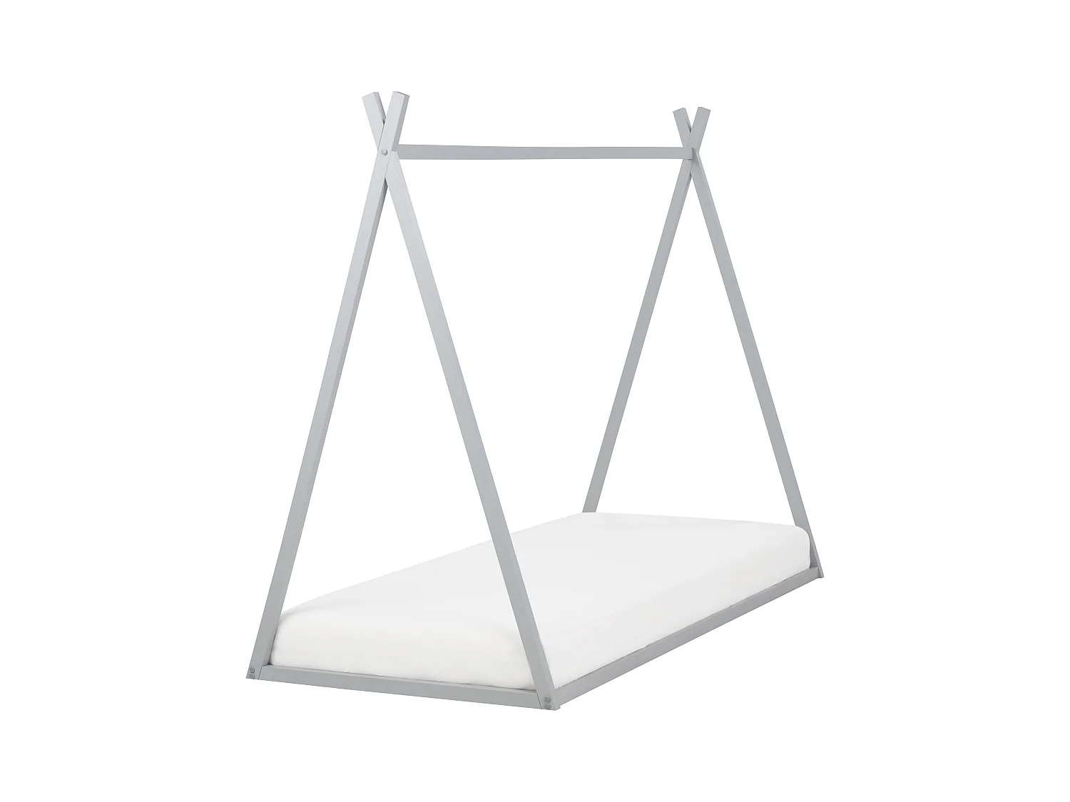 Lit d'enfant Tipi Bois de pin SAURAT 90 x 200 cm Gris