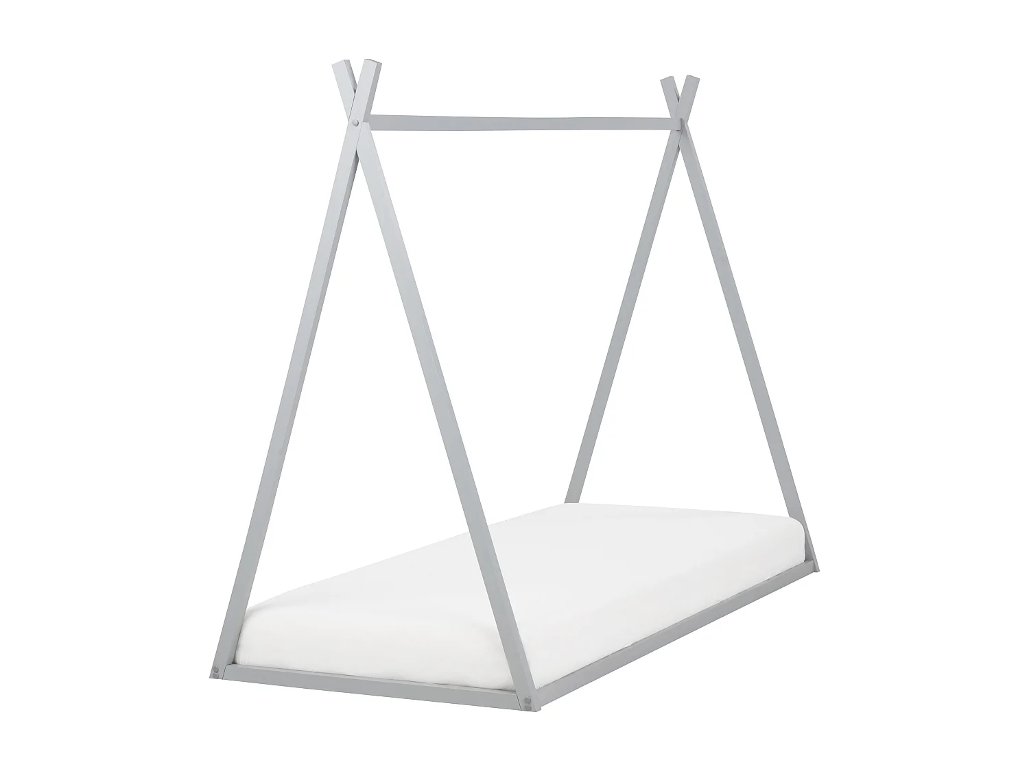 Lit d'enfant Tipi Bois de pin SAURAT 90 x 200 cm Gris