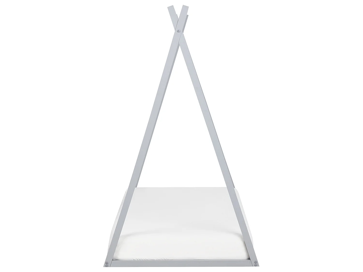 Lit simple en bois 90 x 200 cm gris SAURAT