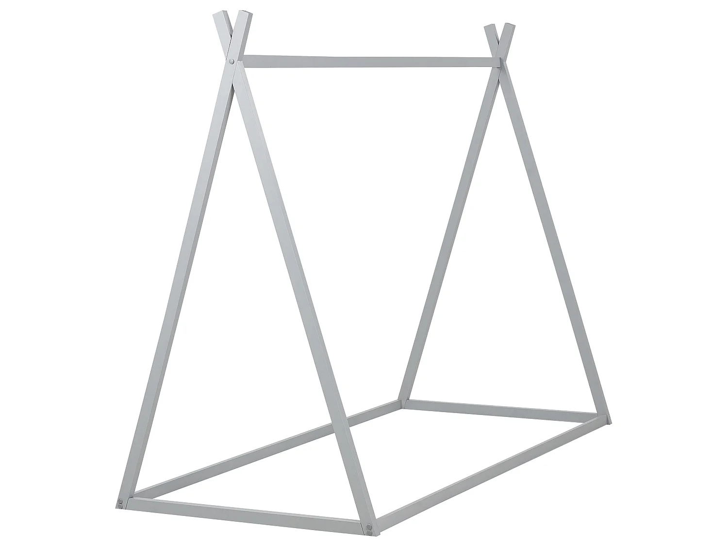 Lit simple en bois 90 x 200 cm gris SAURAT