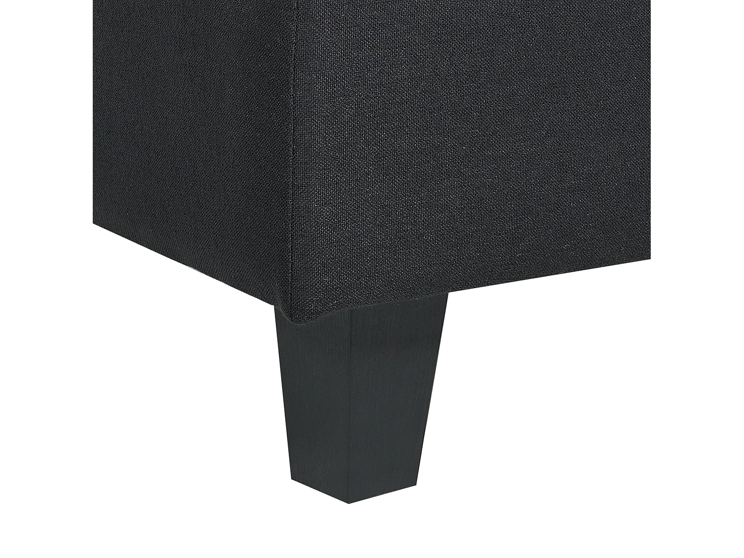 Canapé d'angle modulable UNSTAD Tissu Noir 4 places Côté gauche
