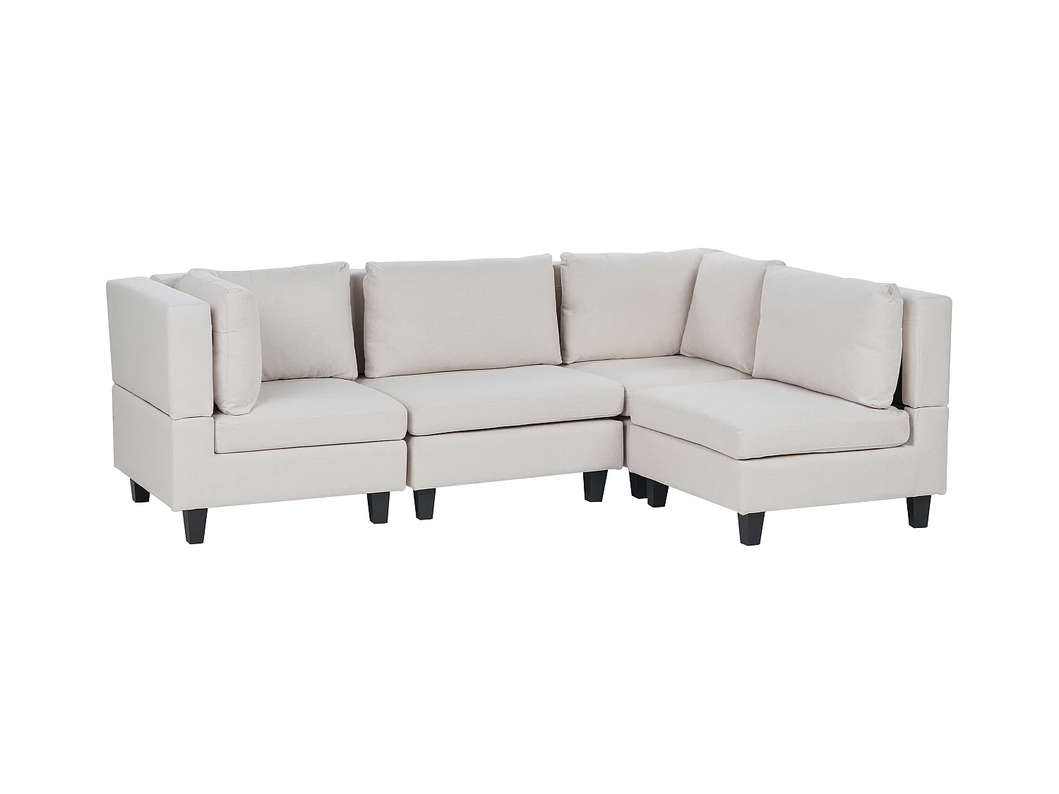 Modulaire hoekbank UNSTAD Stof Lichtbeige 4-zitter Linkerzijde