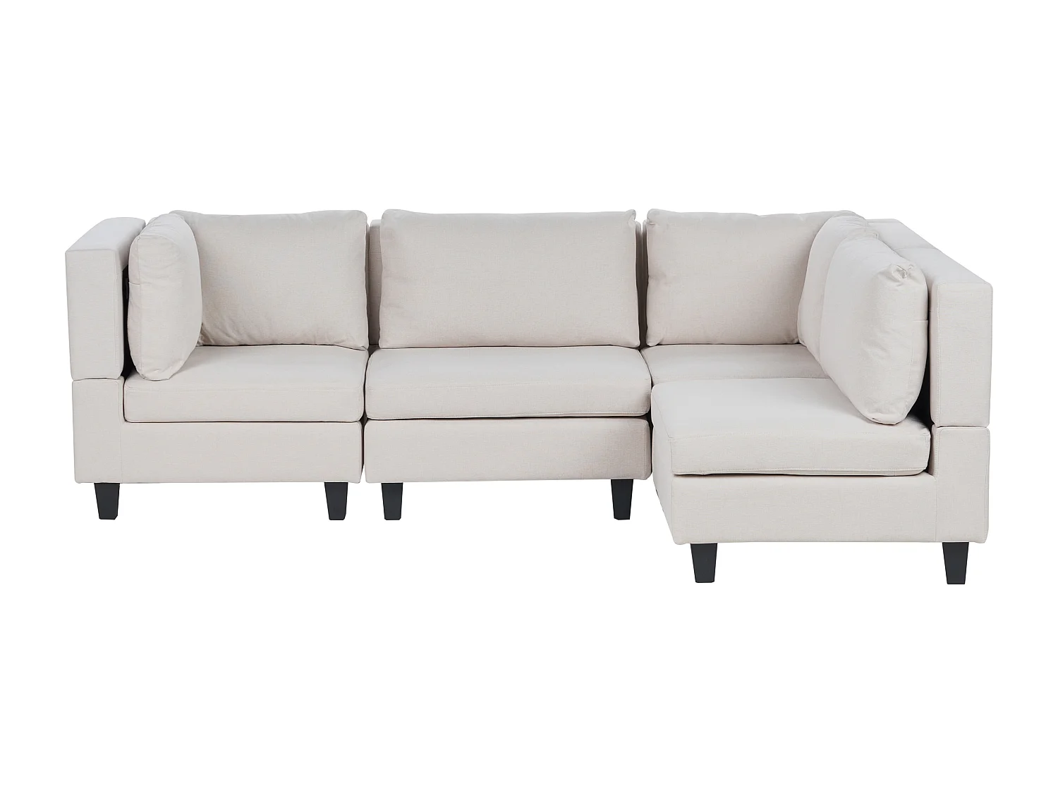 Canapé d'angle modulable UNSTAD Tissu Beige clair 4 places Côté gauche
