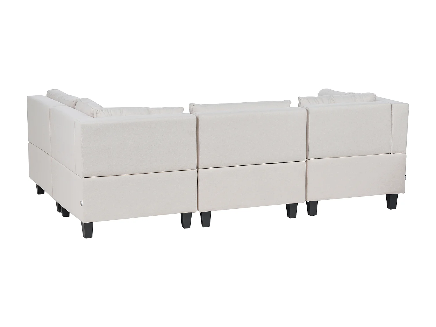 Canapé d'angle modulable UNSTAD Tissu Beige clair 4 places Côté gauche