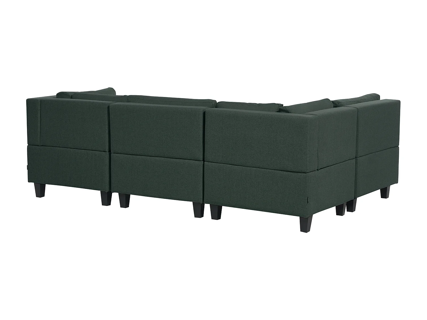 Canapé modulable en forme de U 5 places UNSTAD Tissu Vert foncé