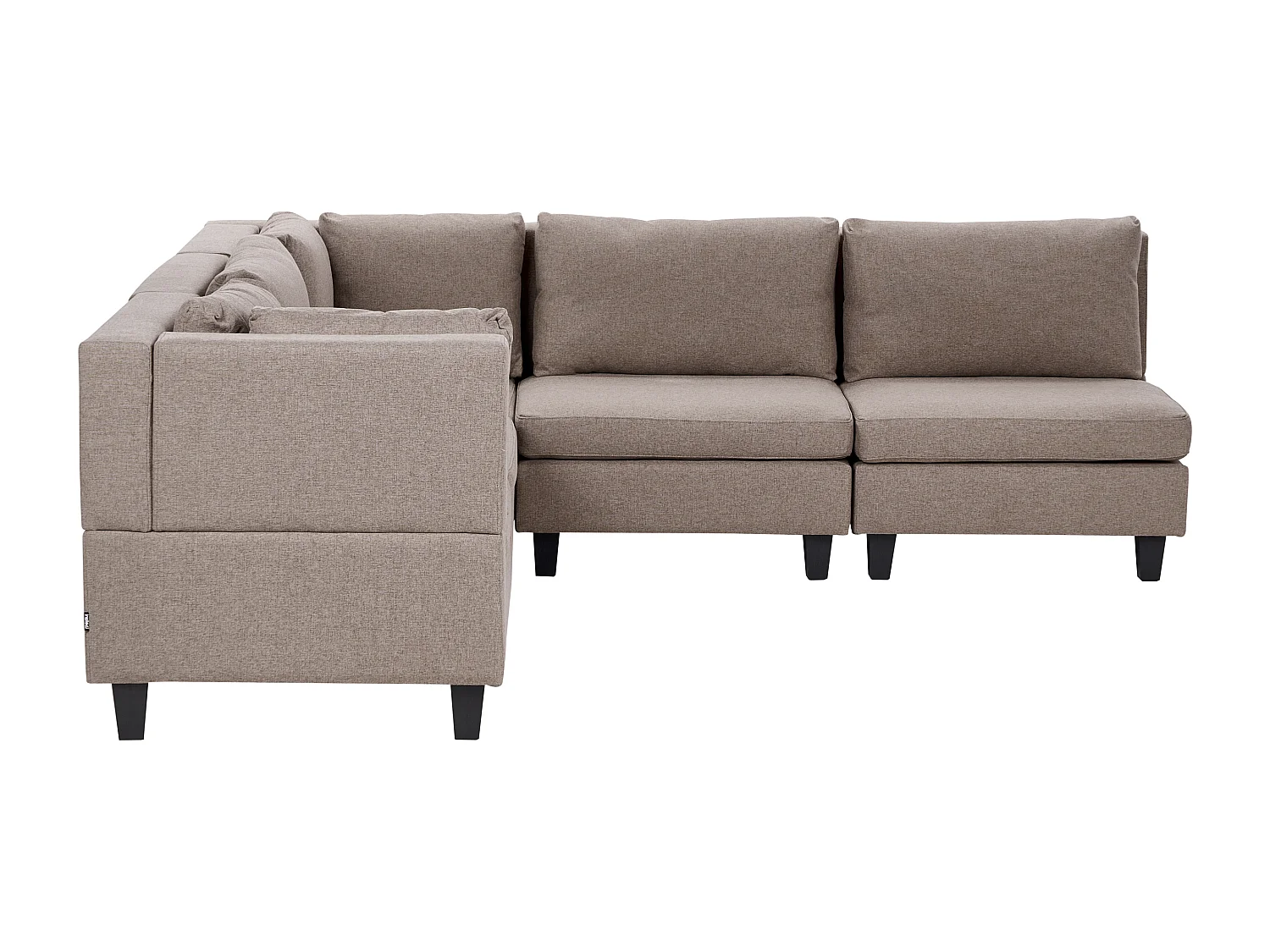 Modulaire hoekbank UNSTAD Stof Bruin 5-zitter Rechterzijde