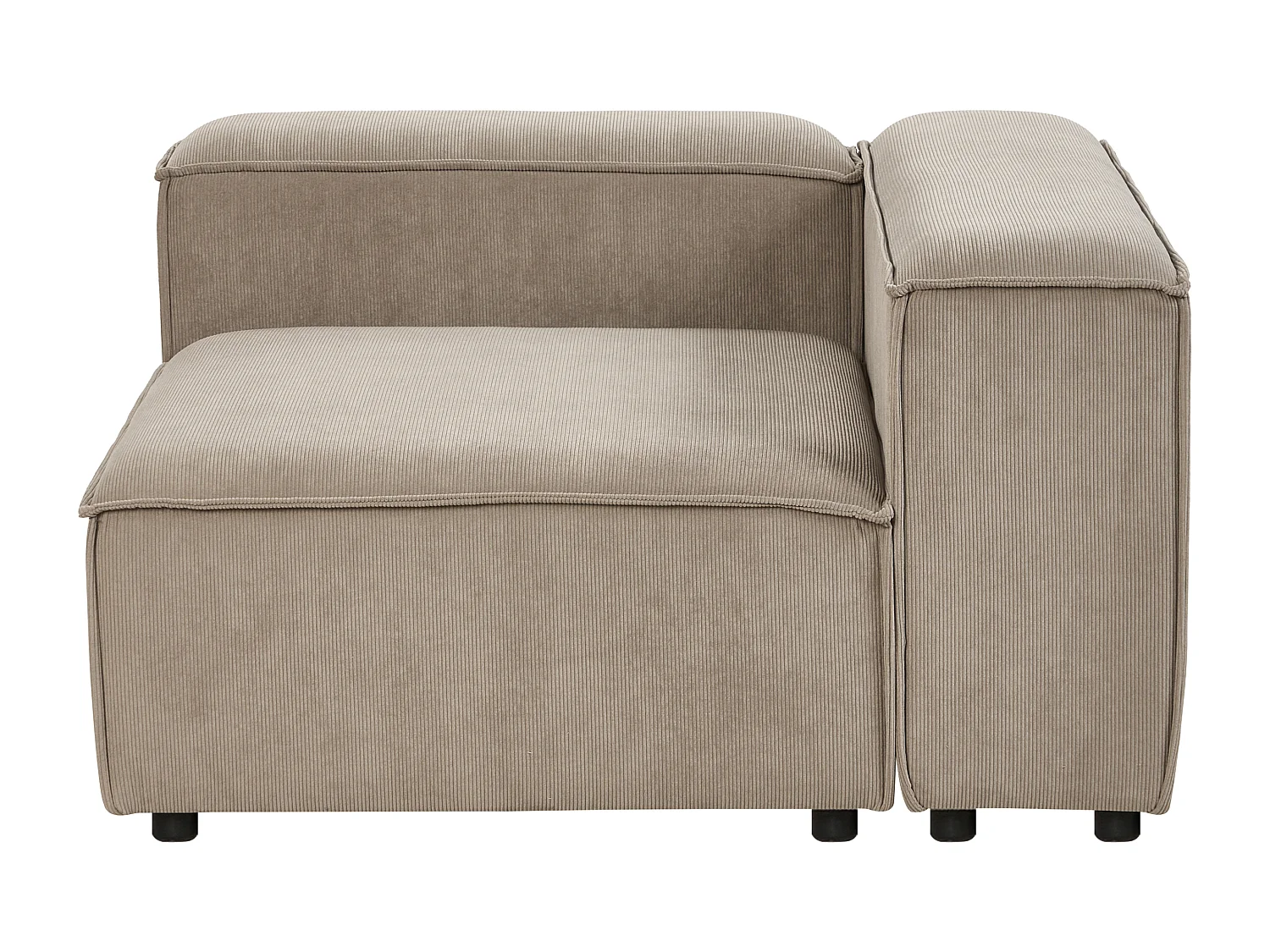 Canapé modulable 3 places ARDAL Velours côtelé Marron clair