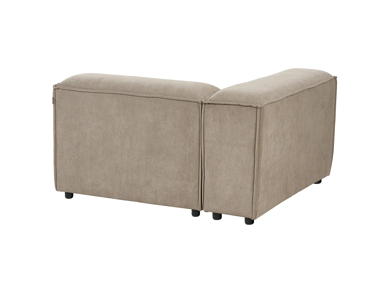 Canapé modulable ARDAL Velours côtelé Taupe 3 places