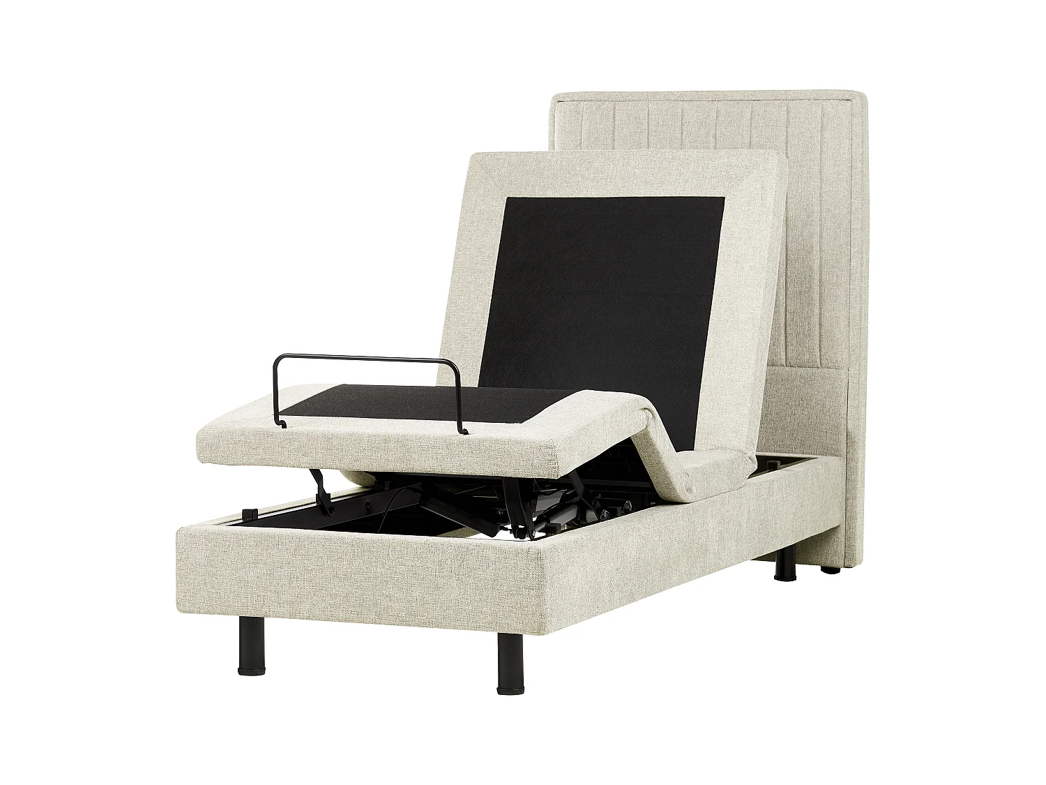 Bett verstellbar Stoff DUKE II 80 x 200 cm Beige