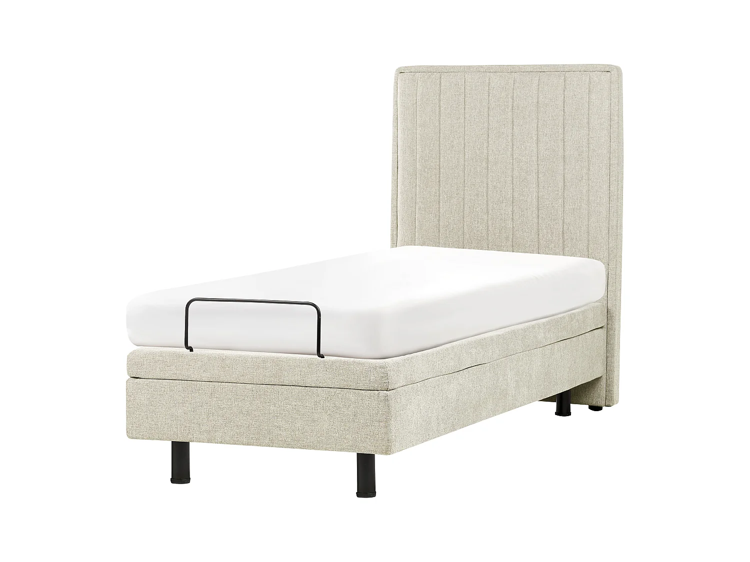 Bett verstellbar Stoff DUKE II 80 x 200 cm Beige
