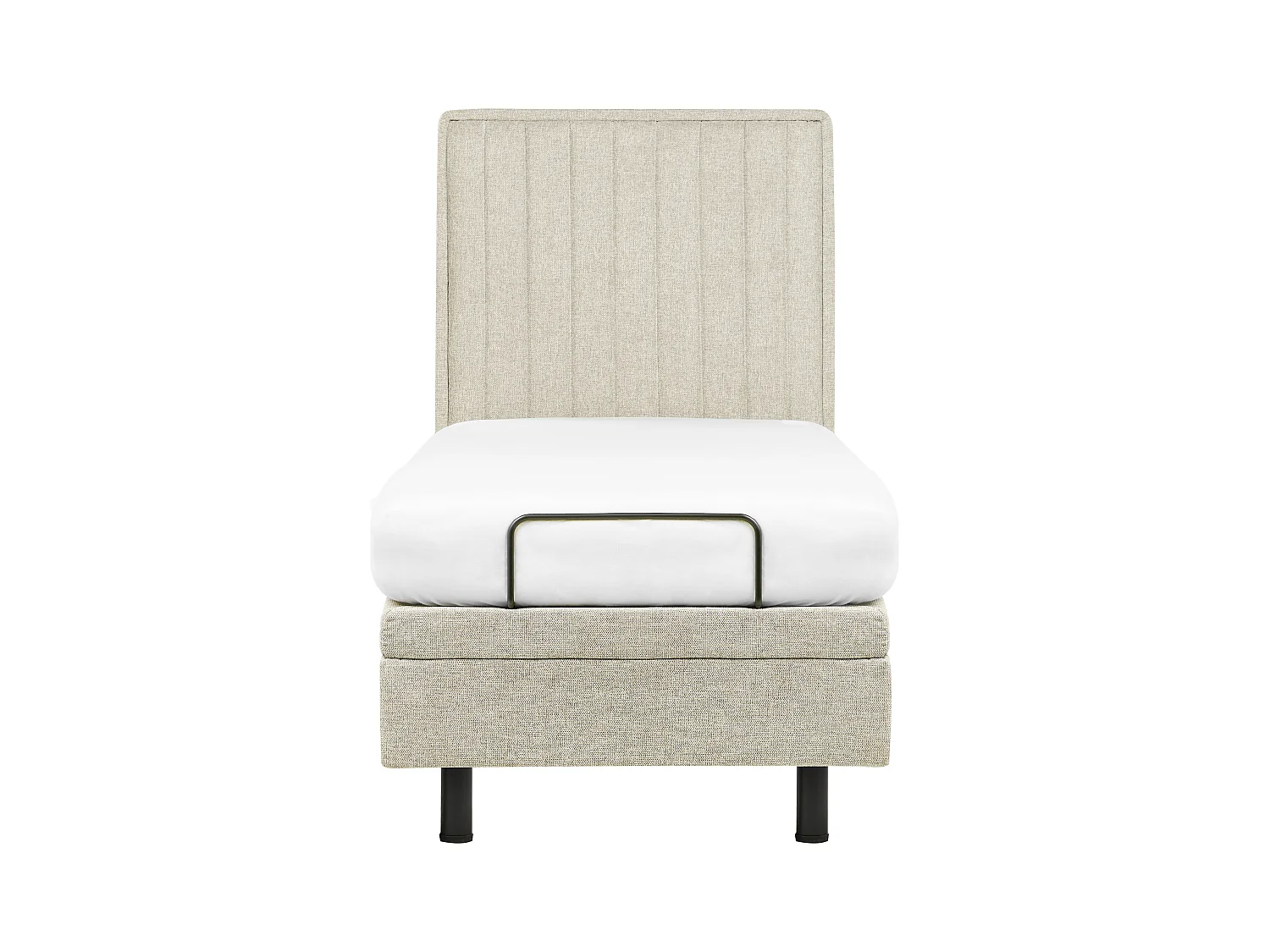 Bett verstellbar Stoff DUKE II 80 x 200 cm Beige