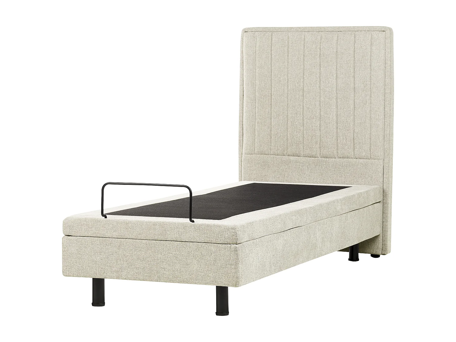 Lit réglable Tissu CASTELLAN 80 x 200 cm Beige