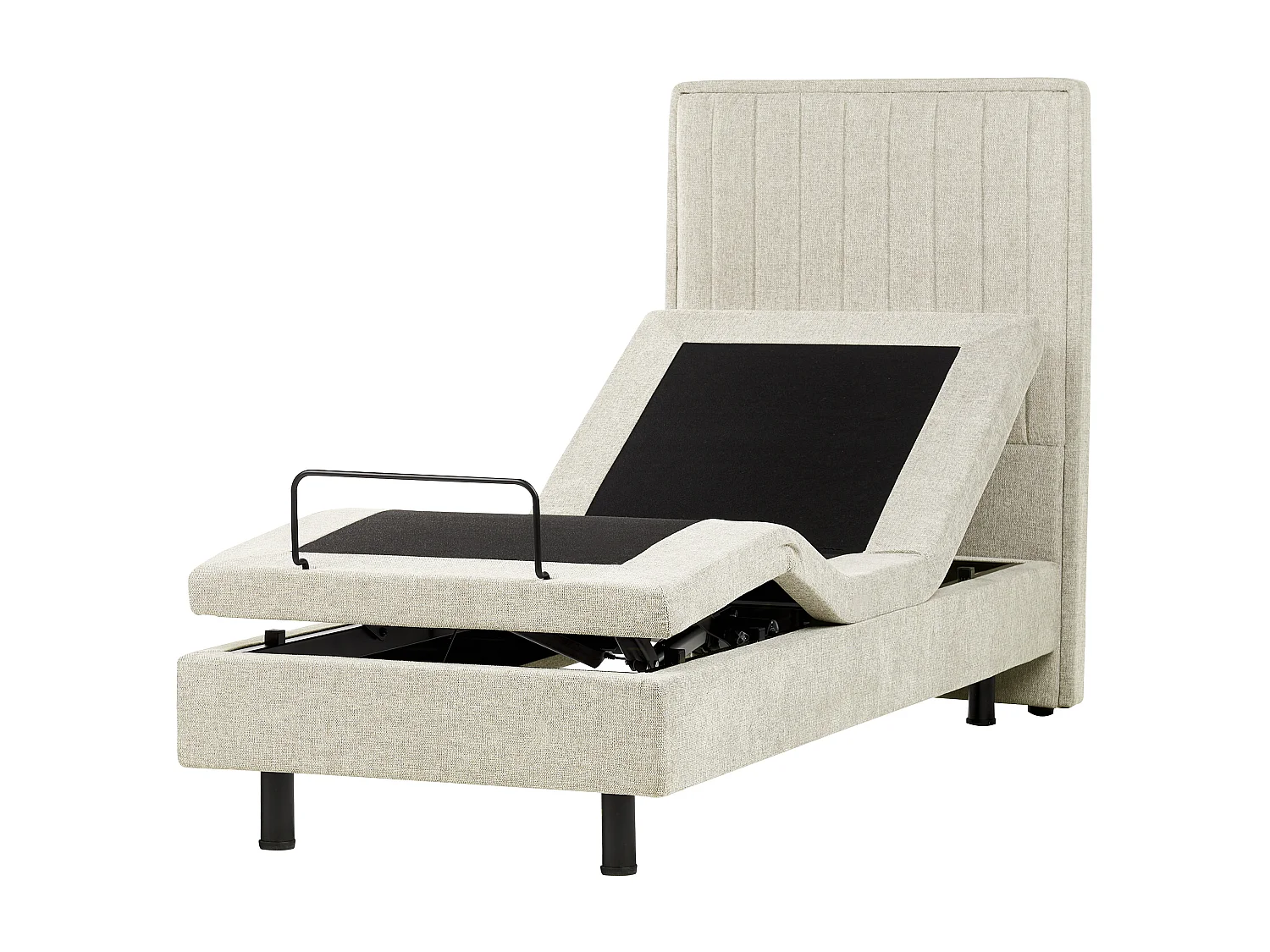 Lit réglable Tissu DUKE II 80 x 200 cm Beige