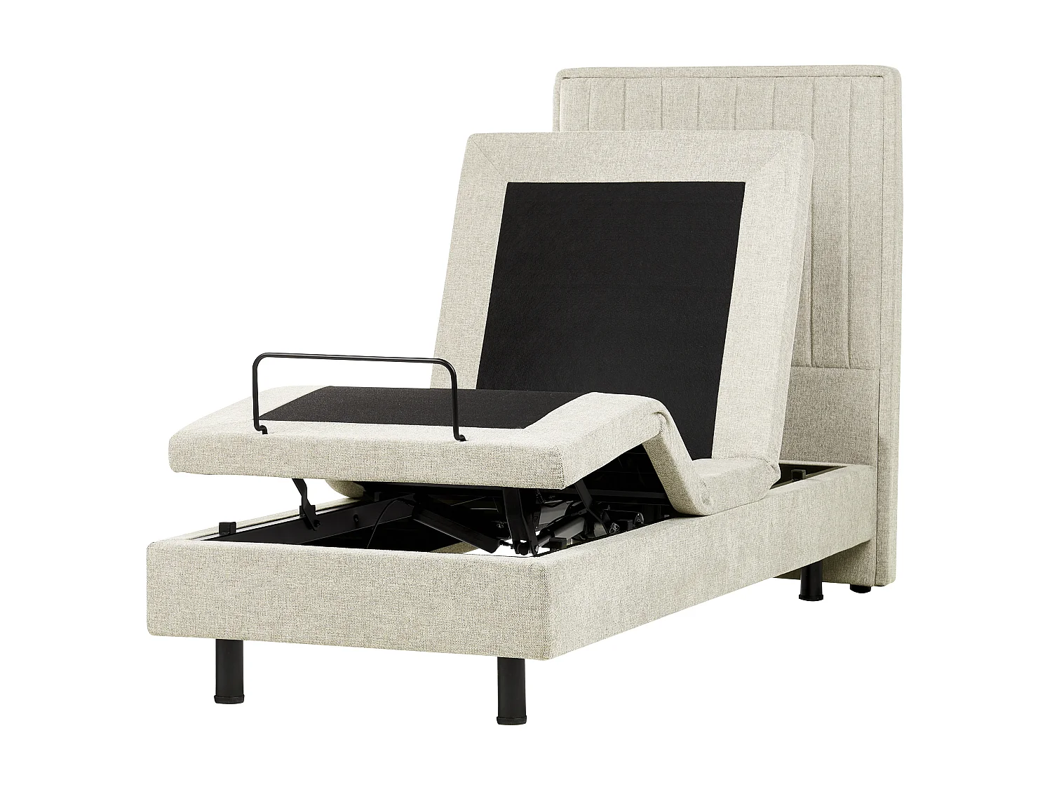 Lit réglable Tissu DUKE II 80 x 200 cm Beige