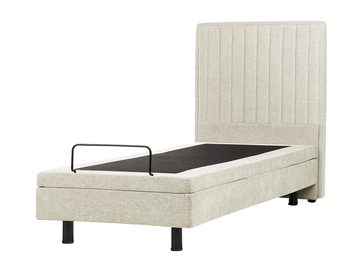 Lit réglable Tissu CASTELLAN 90 x 200 cm Beige